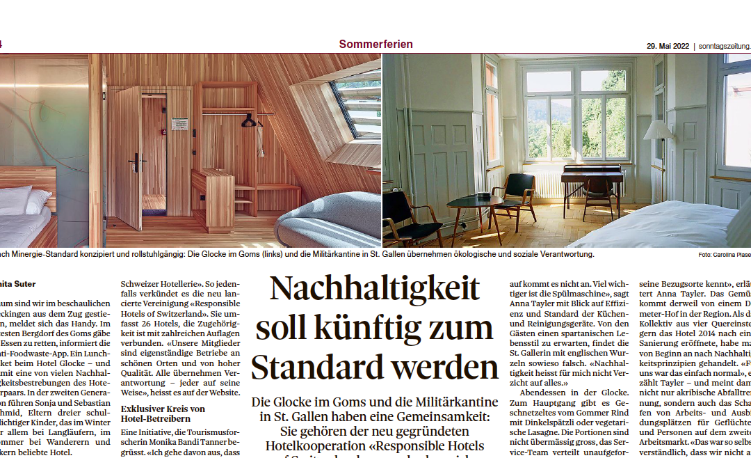 Bericht in der Sonntags Zeitung